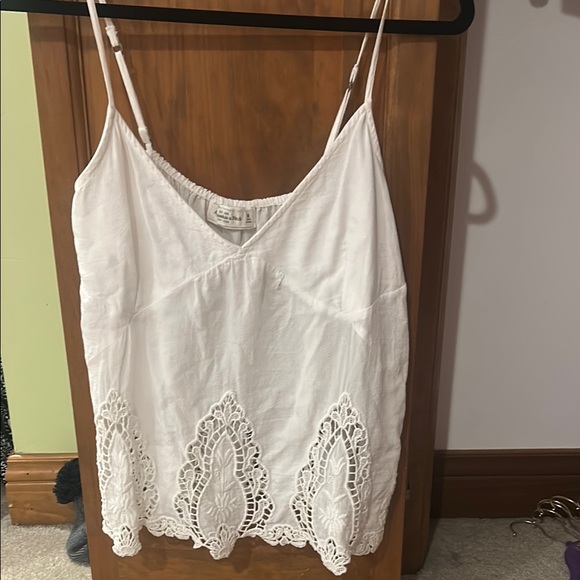 Abercrombie & Fitch Tops - Abercrombie & Fitch White Lace Camisole Top